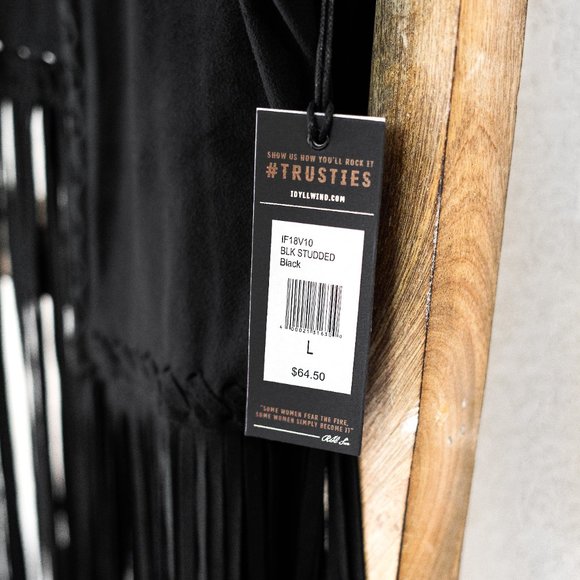 NWT Idyllwind Vest with Fringe L - Picture 4 of 9